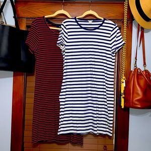 Striped TeeShirt Dresses-size medium